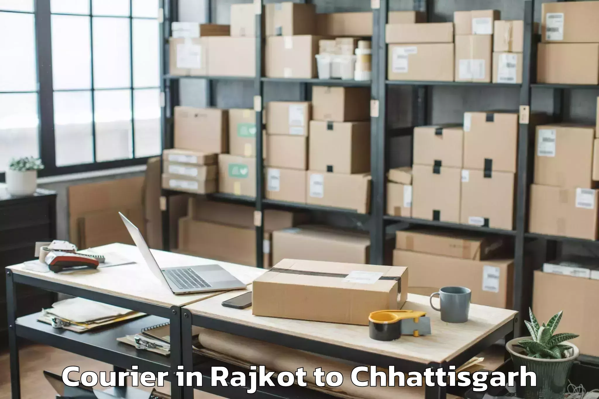 Hassle-Free Rajkot to Gunderdehi Courier